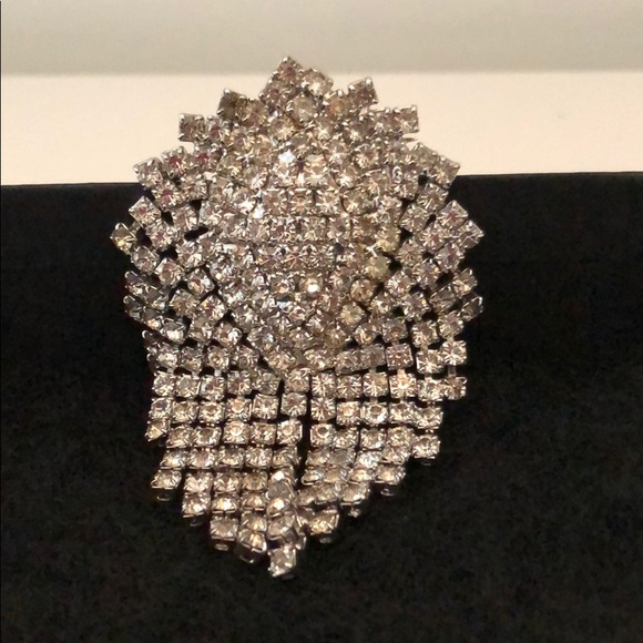 VINTAGE RHINESTONE BROACH - Picture 4 of 8
